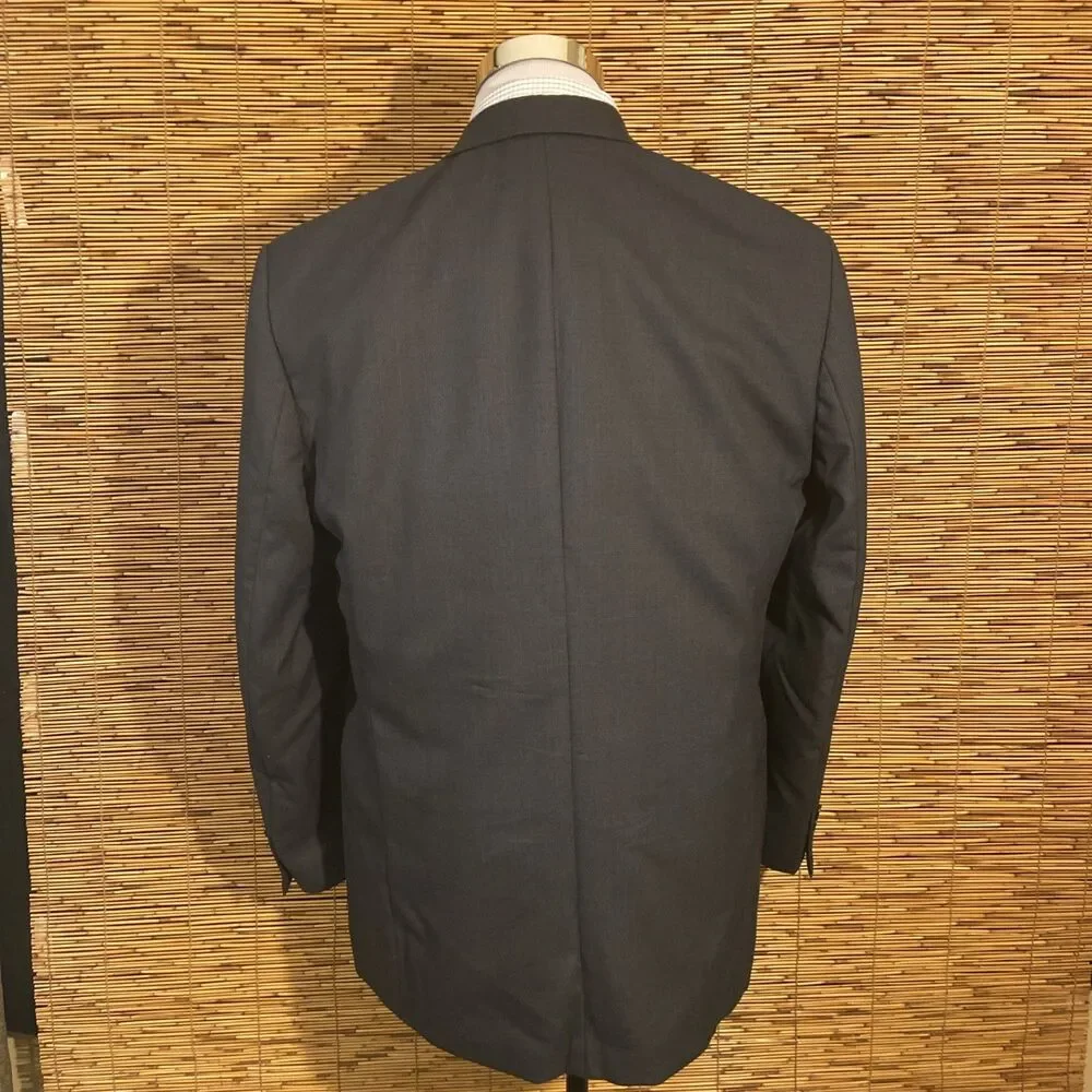 Elegant 3 Piece Suit Men’s 44 Wool Black Glen plaid Houndstooth Canada Made